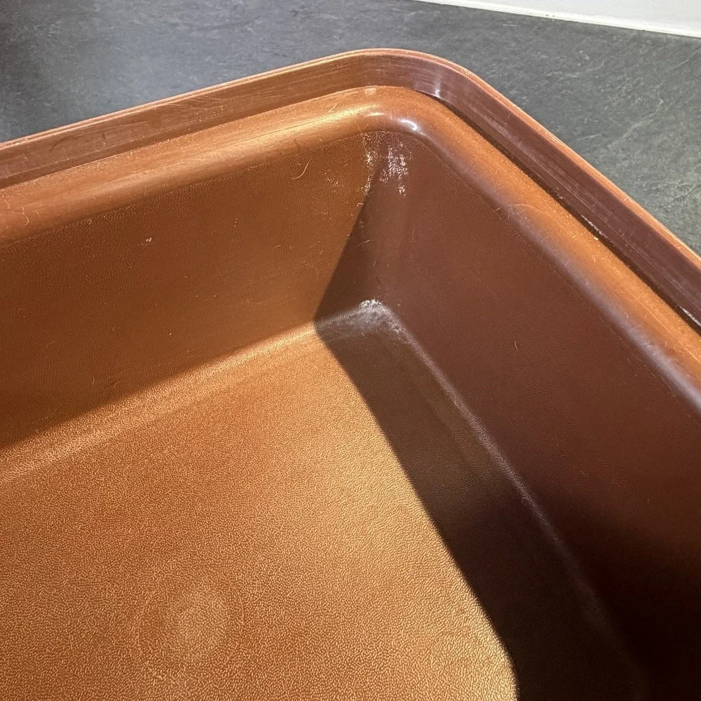 Vintage‎ Tupperware Pack N Carry Red, Brown & Clear Lunch Box W Handle 1254
